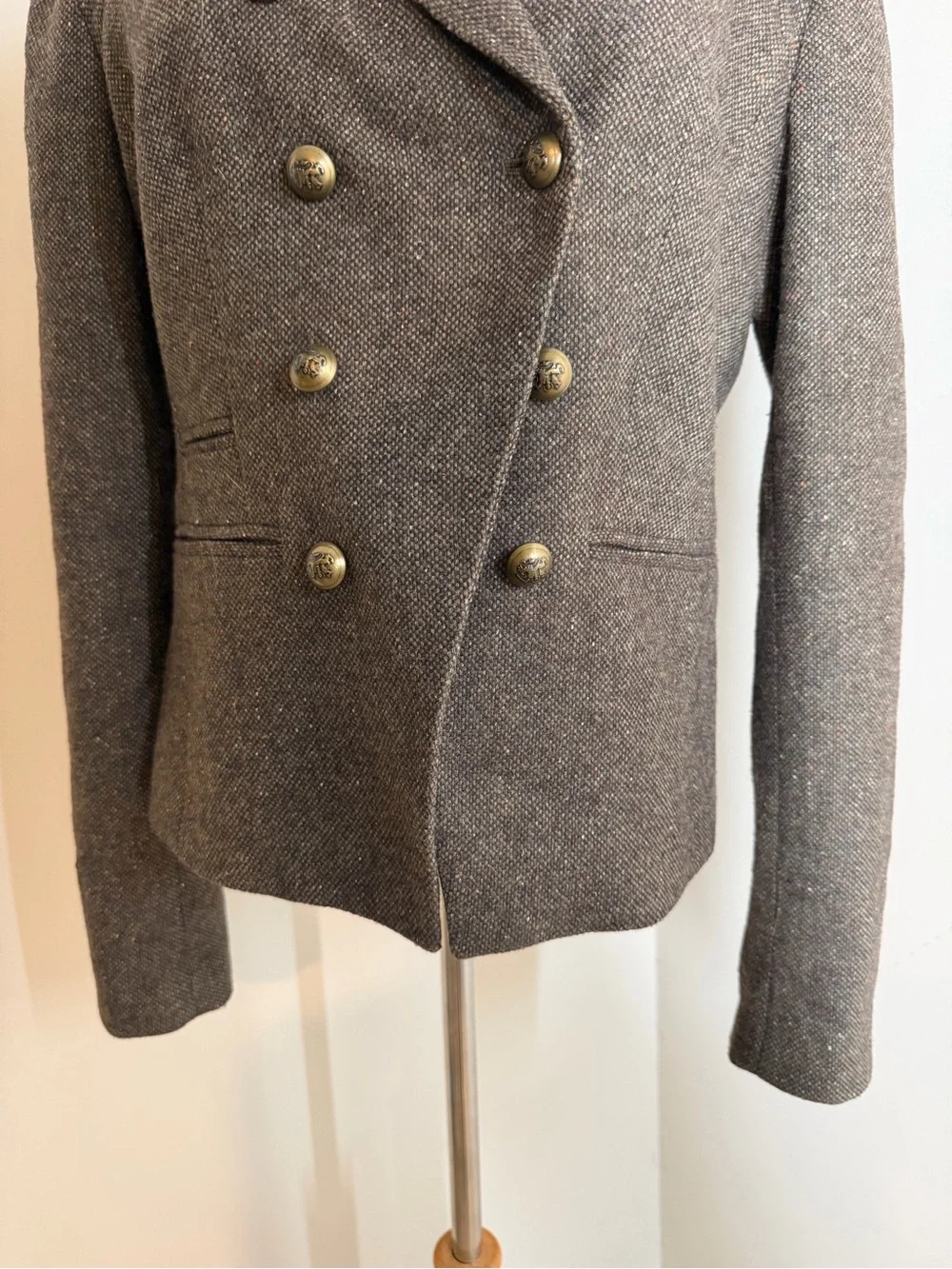 Banana Republic Women’s Tweed Military-Inspired -SZ 10- Double-Breasted Blazer